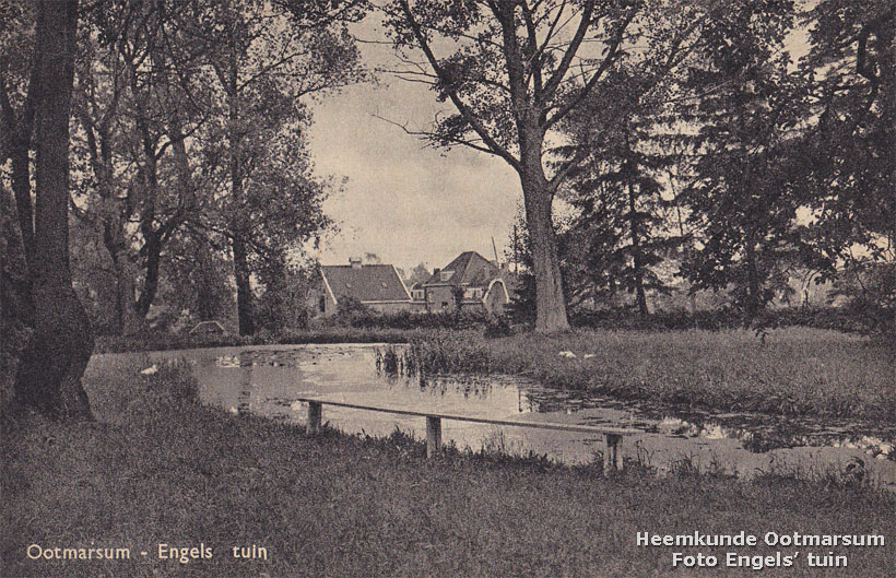 Engels' tuin ansichtkaart